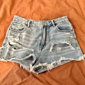 PACSUN distressed jean shorts